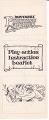 1974 Matchbox Fighting Furies Play-Action Instruction Leaflet Lesney