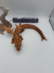 3D Printed Mechanical Dragon 18in Articulated Collectable Toy Gift -Silk Copper