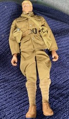 G.I. Joe Soldier Action Figure Tan Uniform w/ Outfit, Belt & Bag (1996)