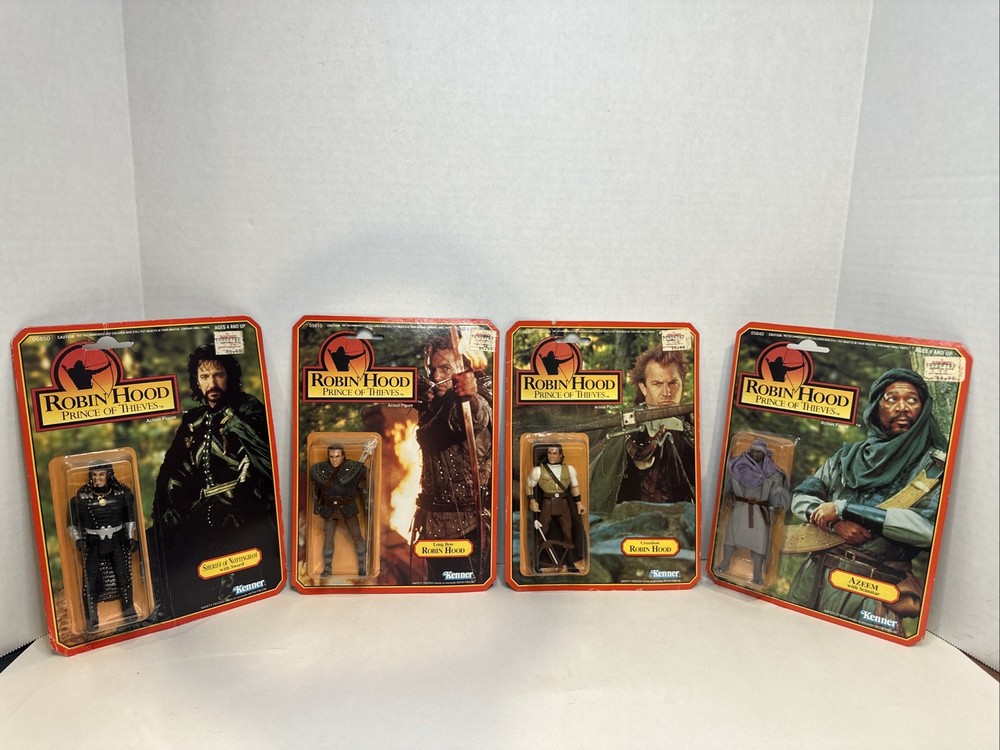 SEALED 1991 Kenner Robin Hood SET OF 4 Action Figures 2 Robin Hood Azeem Sheriff