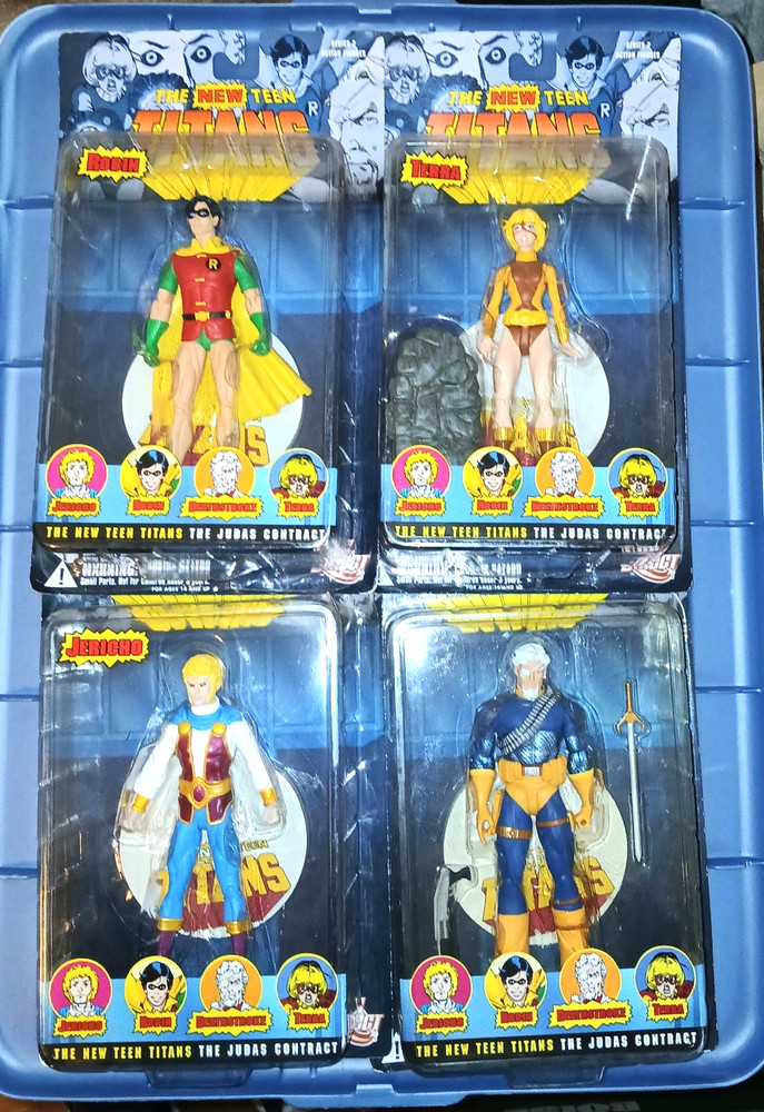 DC DIRECT THE NEW TEEN TITANS JERICHO ROBIN DEATHSTROKE TERRA 6″ FIGURE SET