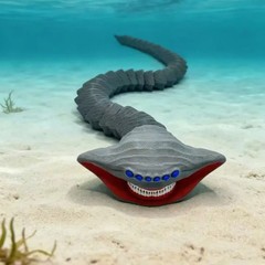 Sea Monster 3D Bloop Sea – 14×5×10cm (5.5×2×4″) Joint-Movable Collectible
