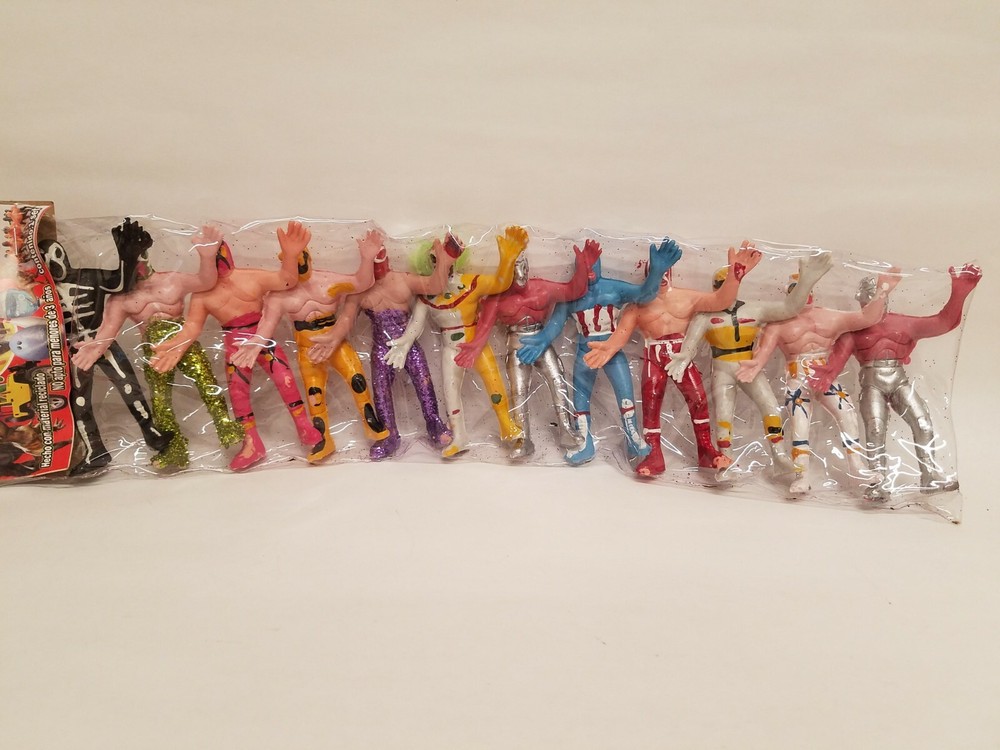 LUCHA LIBRE SET 12 Pack 4in Action Figures Mexican Toys Mexican Wrestlers IAE