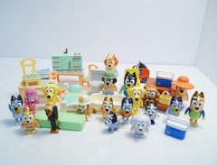 Bluey Figures Lot – 19 Character Figures + Furniture Playset Bundle