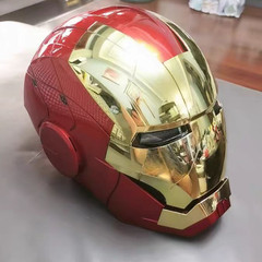 Iron Man Gold MK5 Helmet Electronic Voice Activated Open&Close Mask Autoking