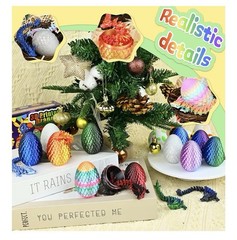12PCS 3D Printed Dragon Eggs for Birthday Christmas And Easter Basket Stuffers