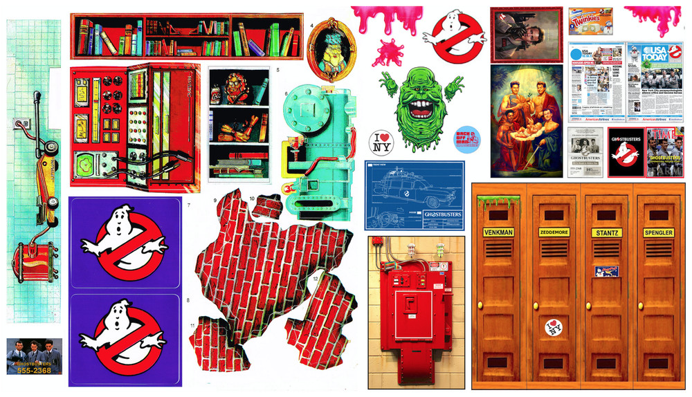 GHOSTBUSTERS REPRO DECAL STICKER FOR KENNER FIREHOUSE, ECTO I & ECTO II, DIAMOND