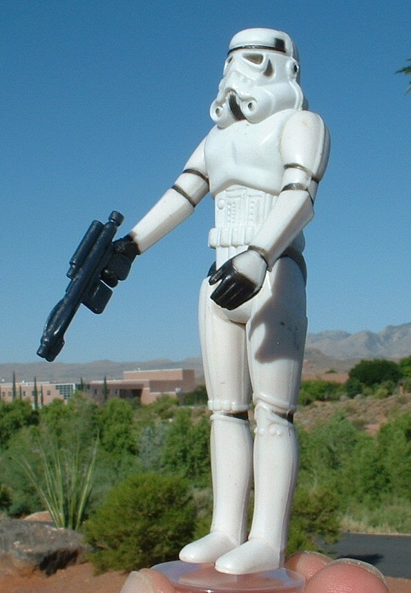REAL NICE Stormtrooper EARLY 3 LINE LOGO ORIGINAL WEAPON Vintage Star Wars