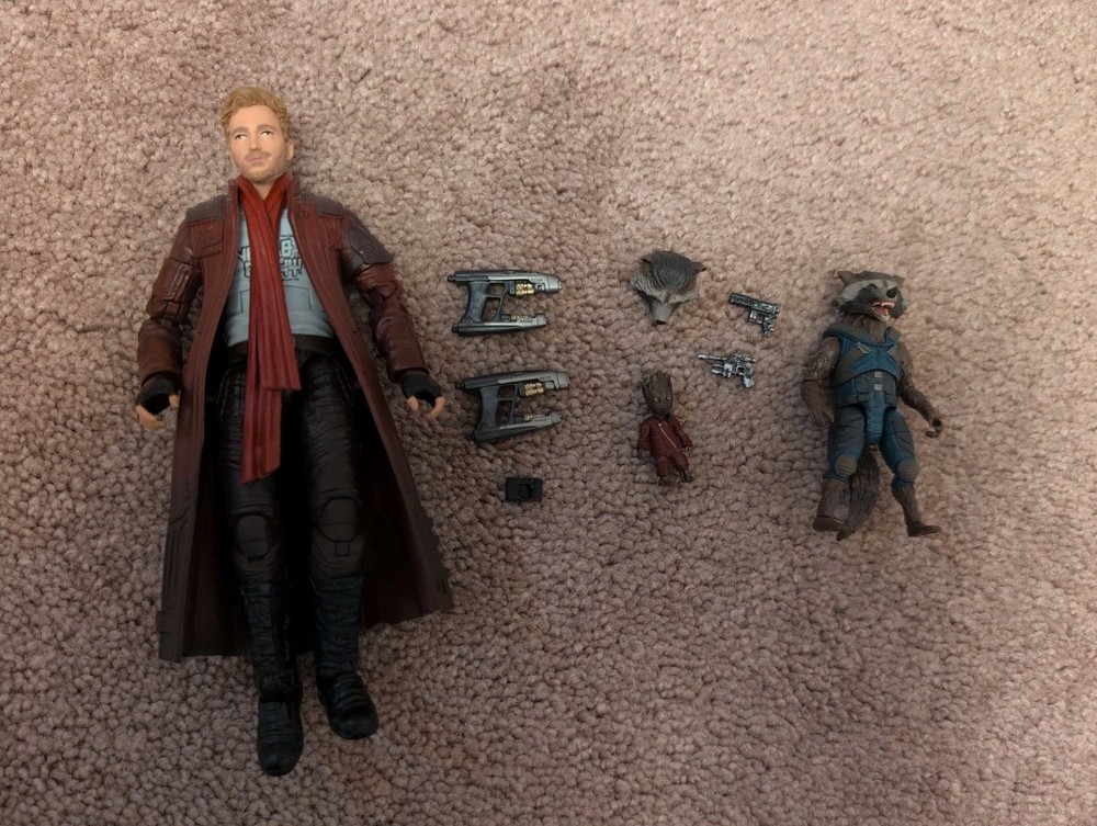 Marvel Legends Star Lord, Rocket, Groot, Guardians of the Galaxy Vol 2 Free Ship