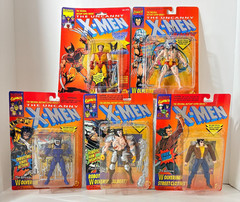 Vintage Marvel X-Men Lot of 5 Wolverines 1991-96 w/Official Trading Card NEW