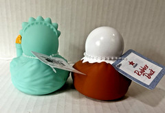 2 Patriotic Rubber Duckies–Bald Eagle and Statue of Liberty–2.75″–New