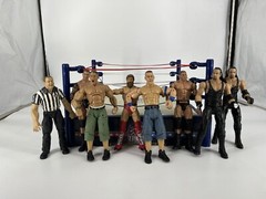 WWE Wrestlemania Mix Lot Of 8 Action Figures PLUS WWE Arena John Cena Undertaker