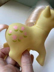 Vintage 1984 Hasbro My Little Pony G1 Posey Earth Pony Tulips. Pink Hair!!! RARE