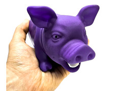 8″ Snorting Colored Rubber Pigs (Pink, Blue, Red, Purple) Squeezable Noisemakers