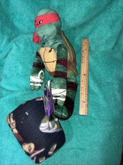 Nick Teenage Mutant Ninja Turtles Raphael 16″ Plush 2014 W Throw Blanket New