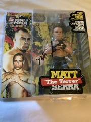 MATT SERRA SIGNED ACTION FIGURE TOY THE TERROR UFC MMA MIXED MARTIAL ARTS COA