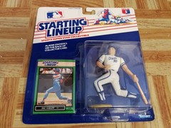 1989 Starting Lineup Pat Tabler Kansas City Royals SLU Figure Baseball Card Vtg