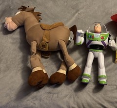 Disney Pixar Toy Story Lot Of 3 Figures Woody Buzz Lightyear Bullseye