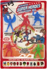 RARE Marvel Superhero Hard Plastic 3″ ACTIVATED Knockoff Action Figures (11)