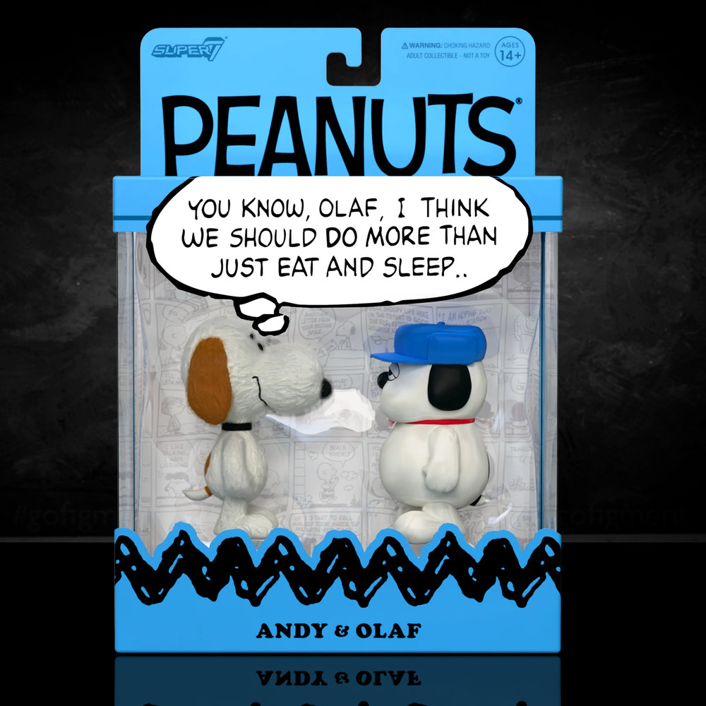 Olaf and Andy Peanuts ReAction Figures 2-Pack Super7 Collectible Figure Set