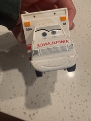 Disney Pixar Cars Rescue Squad Ambulance Deluxe Car Used Condition See Photos