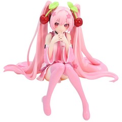 Hot Hatsune Miku Anime figure Pink dress model action figures toys Cherry pink