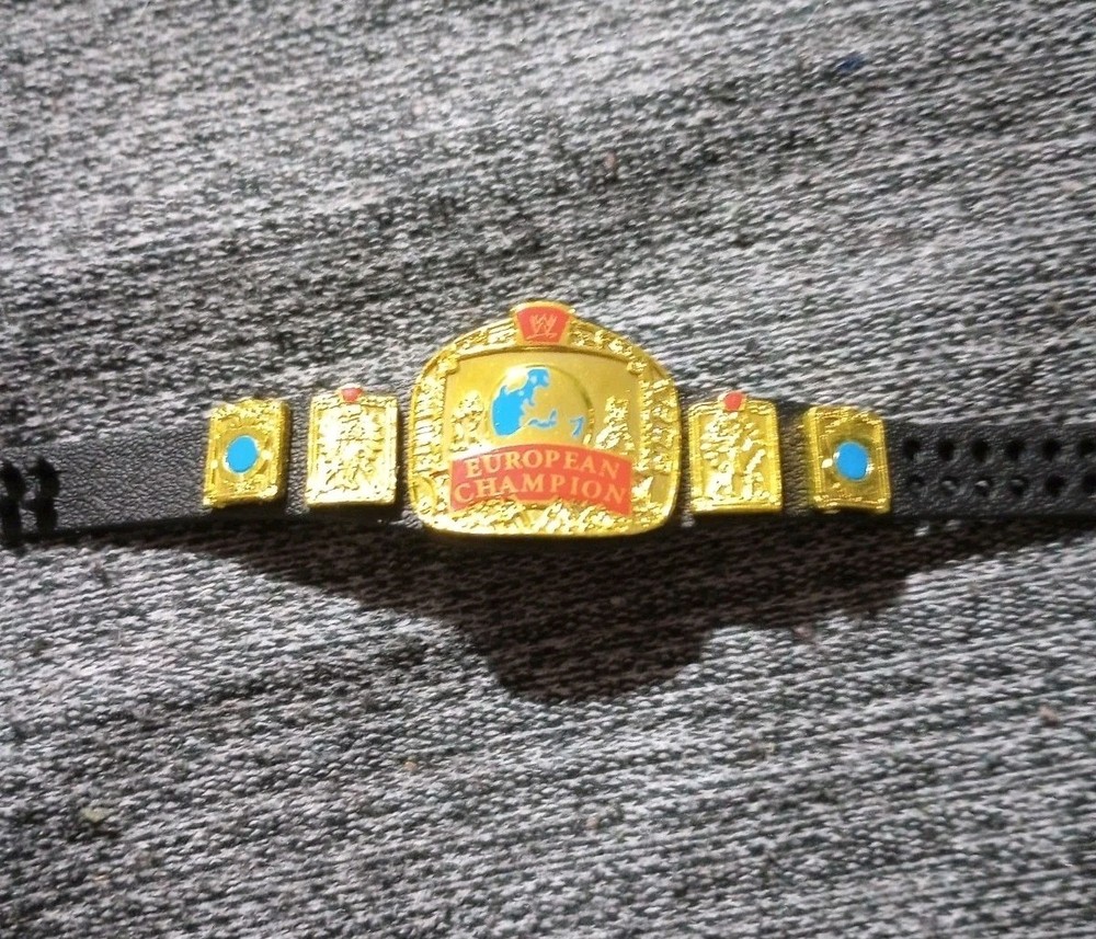 WWE Elite European Championship Title Belt Mattel Figure 1:12 Attitude Era Shiny