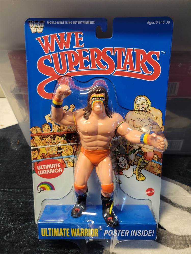 WWE LJN MATTEL SUPERSTARS ULTIMATE WARRIOR 8″ ACTION FIGURE BLUE CARD SHIPS NOW