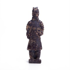 Antique Reproduction Qin Dynasty Terra cotta Warrior Collectible Statuette Sm…