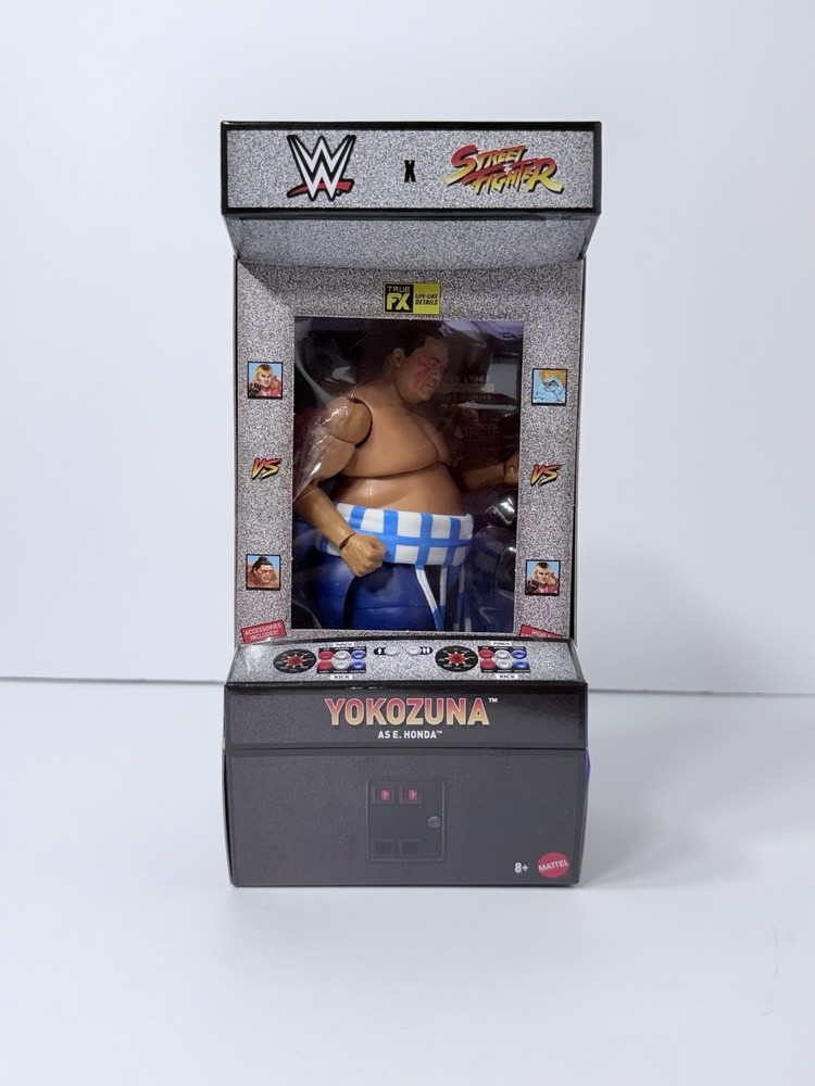 WWE Elite Collection Street Fighter Series Yokozuna AS E. Honda Figure Mattel