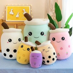 Kawaii Plush Pillow Cute Boba Plushie Stuffed Toys Soft 24cm