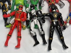 Power Rangers Set Red Green Yellow Blue Action Figure Articulate Lot
