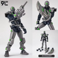 9L3D Tech Jacker Slayer Lucky13 Action Figure Dummy13 Multi-Jointed Collectible