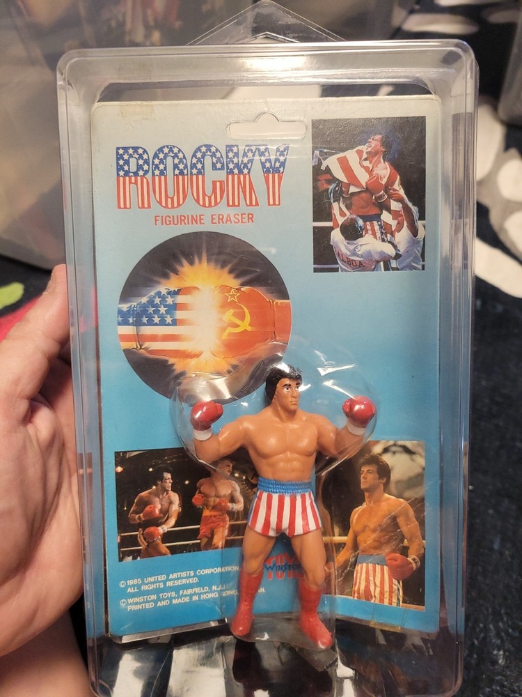 Rocky Figurine Eraser 1985 Winston Toys Sealed Vintage