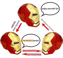 AUTOKING Iron Man MK5 1:1 Helmet Wearable Voice-control Golden Mask Cosplay US!!