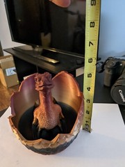 Game of Thrones inspired Drogon The Dragon inside an Egg 3D Print