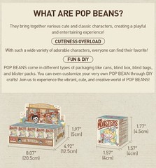 POP MART The Monsters POP BEAN Hair Salon Series – Sealed Set of (15 Pieces)