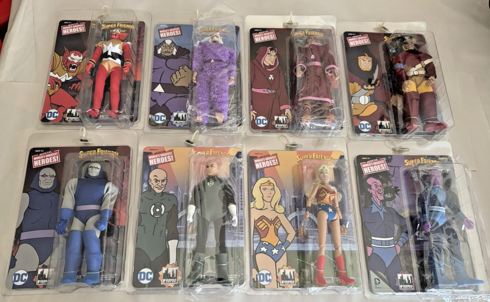 Figures Toy Company – Super Friends Villains – Set 8 Figures (New/Sealed)