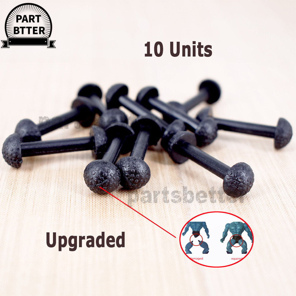 10 units For Motu Leg Band Replacement Connectors vintage figures Black Rubber