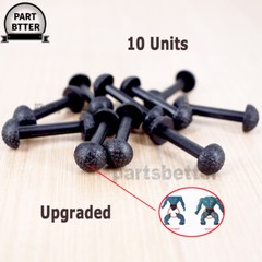 10 units For Motu Leg Band Replacement Connectors vintage figures Black Rubber