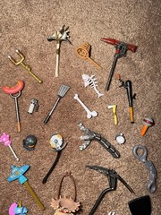 Fortnite Figure Accessories Lot 85 Pc Weapons Back Blings Tools Food Meds Parts