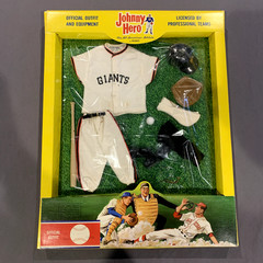 Vintage 1965 Rosko Johnny Hero Baseball Uniforms, Dodgers, Pirates, Giants MOC