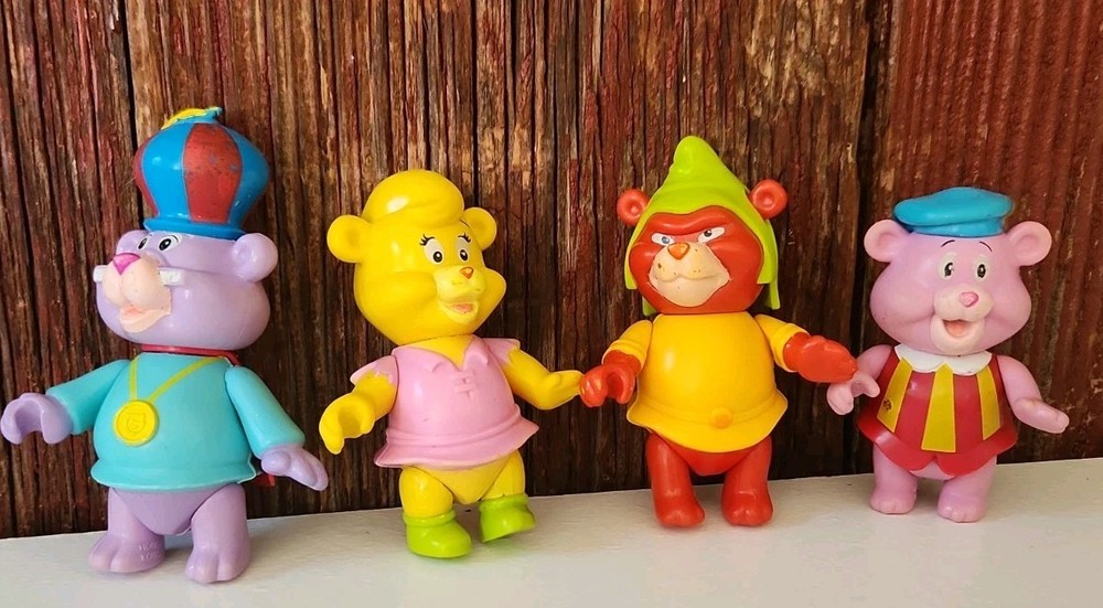 Vintage Disney Gummi Bears Action Figure Lot of 4 Fisher-Price 1985 (Worn Spots)