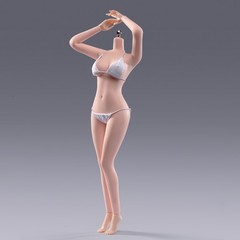 US ANT 1/6 T302B Pale Skin Slim Girl 12″ Female Seamless Action Figure Body Toys