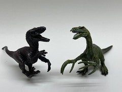 Lot of 8 Mixed Toy Plastic Rubber Dinosaurs. Tallest Around 4”.