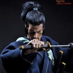 WOLFKING Miyamoto Musashi Samurai 12in Action Figure Doll Model WK89004A