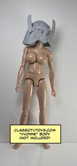 Sizable Lady Custom Action Figure Head 1:9 or 1:6 Mego