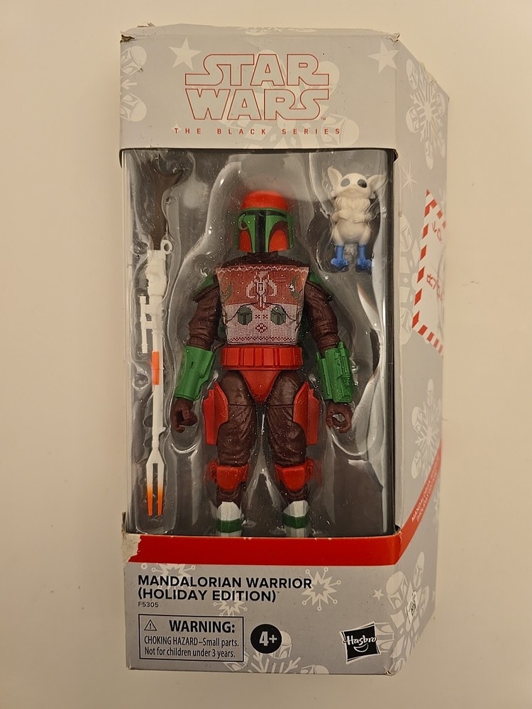 Star Wars The Black Series Mandlorian Warrior Holiday Edition Action Figure NEW