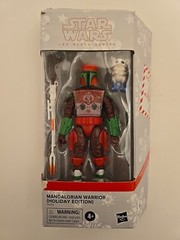 Star Wars The Black Series Mandlorian Warrior Holiday Edition Action Figure NEW