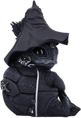 Nemesis Now Shellial Cult Cutie Turtle Figurine, Resin, Black, Cast in the Fines